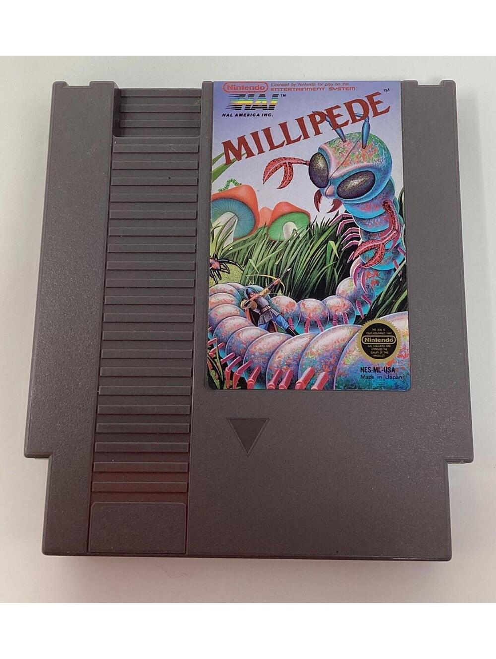 Millipede NES Nintendo Cartridge 1988 Arcade Classic Atari Shooter Tested